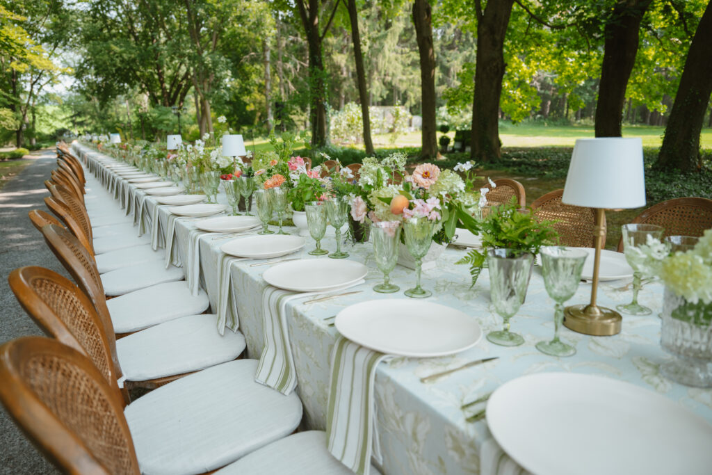 Romantic garden ceremony space at Greencrest Manor wedding venue in Battle Creek Michigan. Wedding photographer