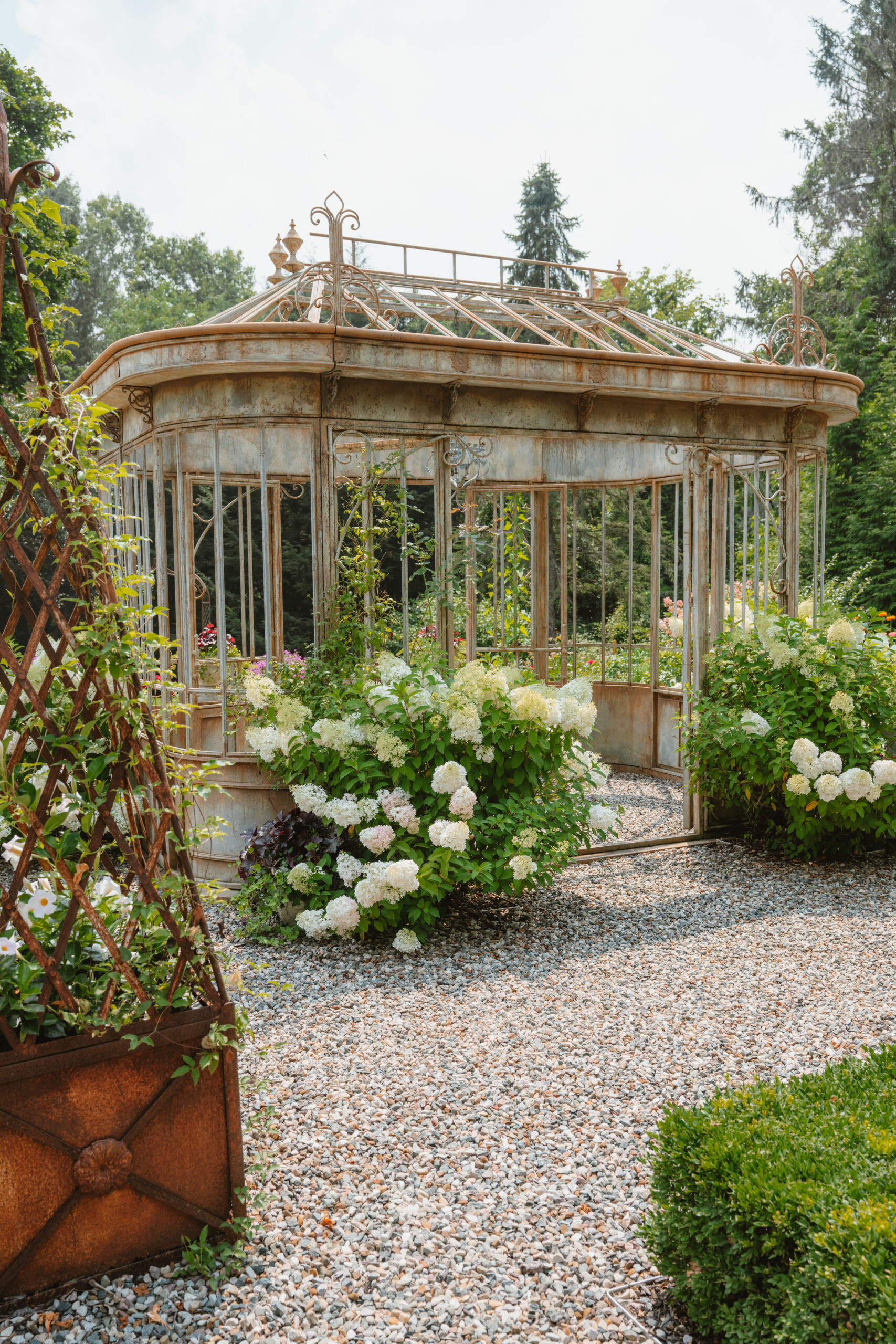 Greencrest Manor back yard gardens