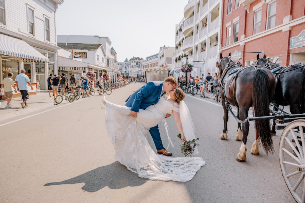Mackinac Island wedding photographer Mission Point Resort, Grand hotel, The Inn at Stonecliffe wedding