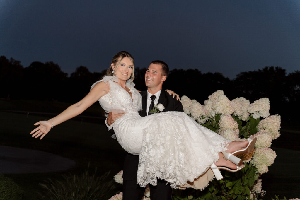 End of night with bride and groom.
