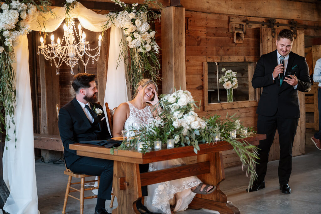 Best mans speech to his sister, the bride. Bride is embarrassed 